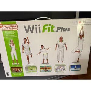 Wii Fit Balance Board Nintendo Exercise Fitness BOARD & RISERS Tested-In Box